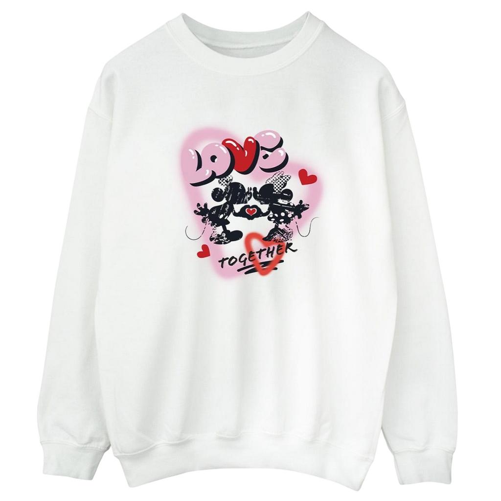 Disney Mens Love Together Mickey & Minnie Mouse Sweatshirt