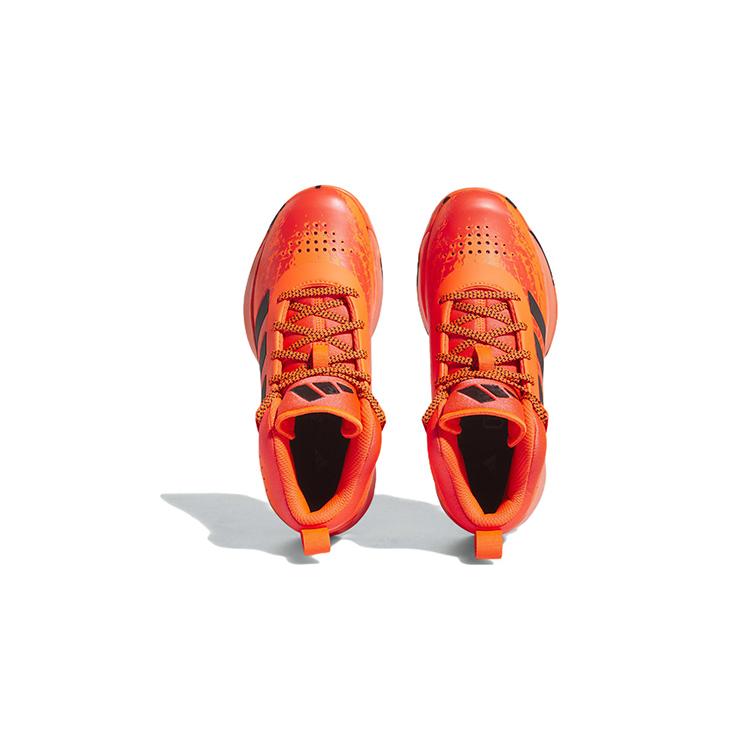 New Adidas Cross 'Em Up 5 Wide J 'Solar Red Black' HQ8494