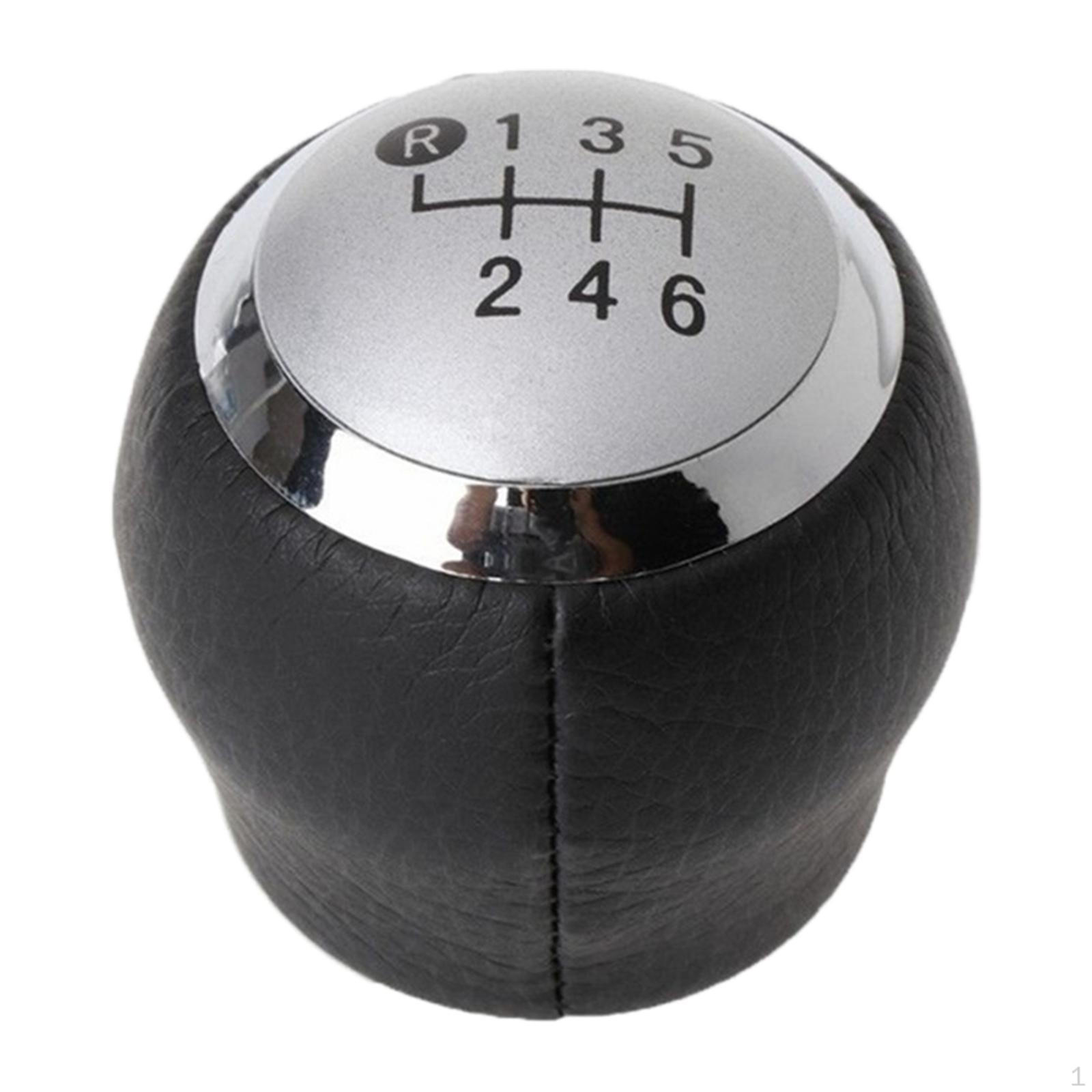 Automotive Manual Gear Shift Knob, Lever for Parts New Silver Six Speed