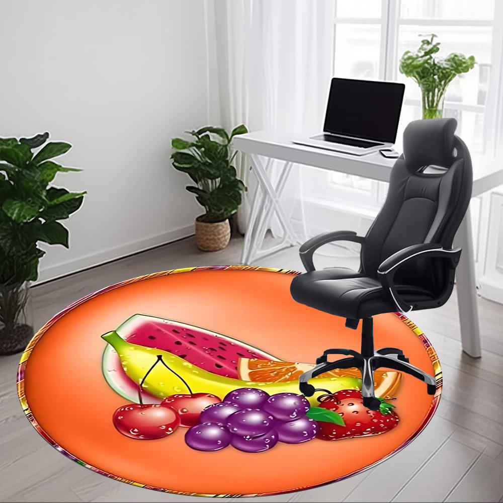 1pc Fruit Platter Chair Carpet for Office Non-Slip Mat for Office - Decorative Floor Mat yy251030278