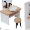5 Pieces 1:12 Dollhouse Bathroom Set Miniature Furniture Kit Kids Birthday Gifts Shower Room Pretend