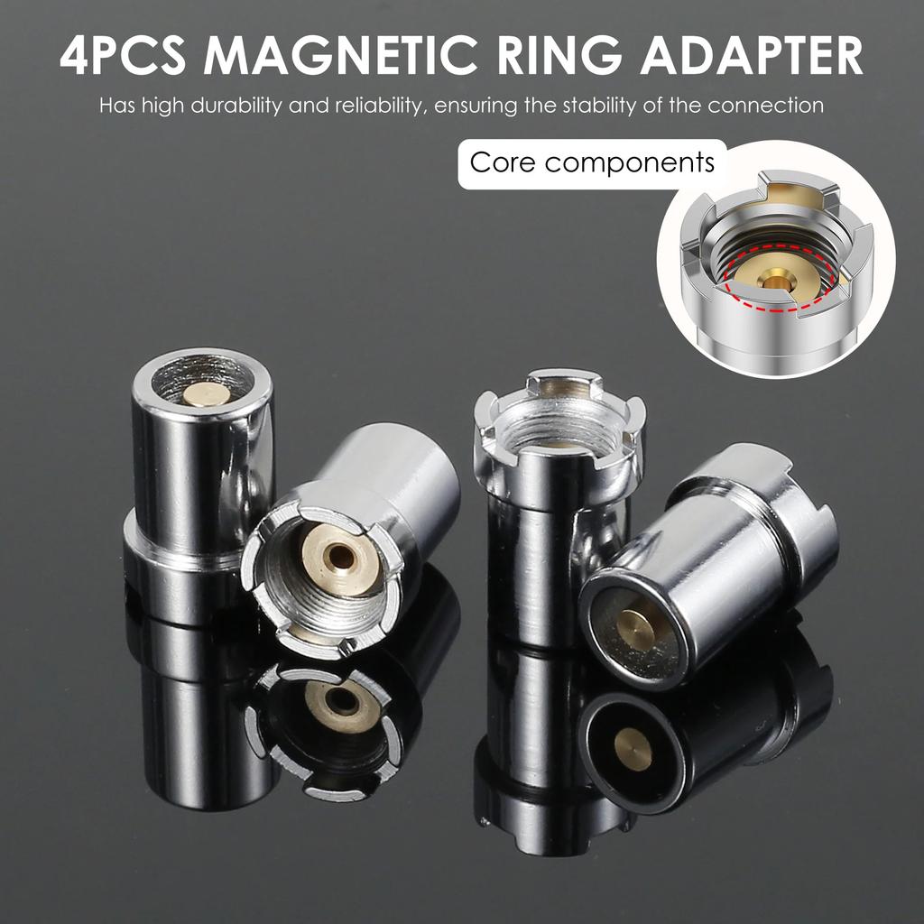 4/8/10Pcs Threaded Ring Adapter 510 Threaded Magnetic Adapter Mod Converter 304 Stainless Steel Threaded Ring Adapter Kit