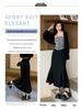 Spring 2025 Women's High-Waist A-Line Fishtail Midi Skirt