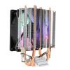 90mm CPU Air Cooler with 2 Heat Pipes Quiet Rainbow RGB Cooling Fan CPU Cooling Fan for Intel 1150/1151/1155/1156/1200 AMD AM2