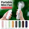 USB Rechargeable Handheld Mini Fan 3 Gears Pocket Silent Fan Folding Flashlight Fan  Summer Outdoor