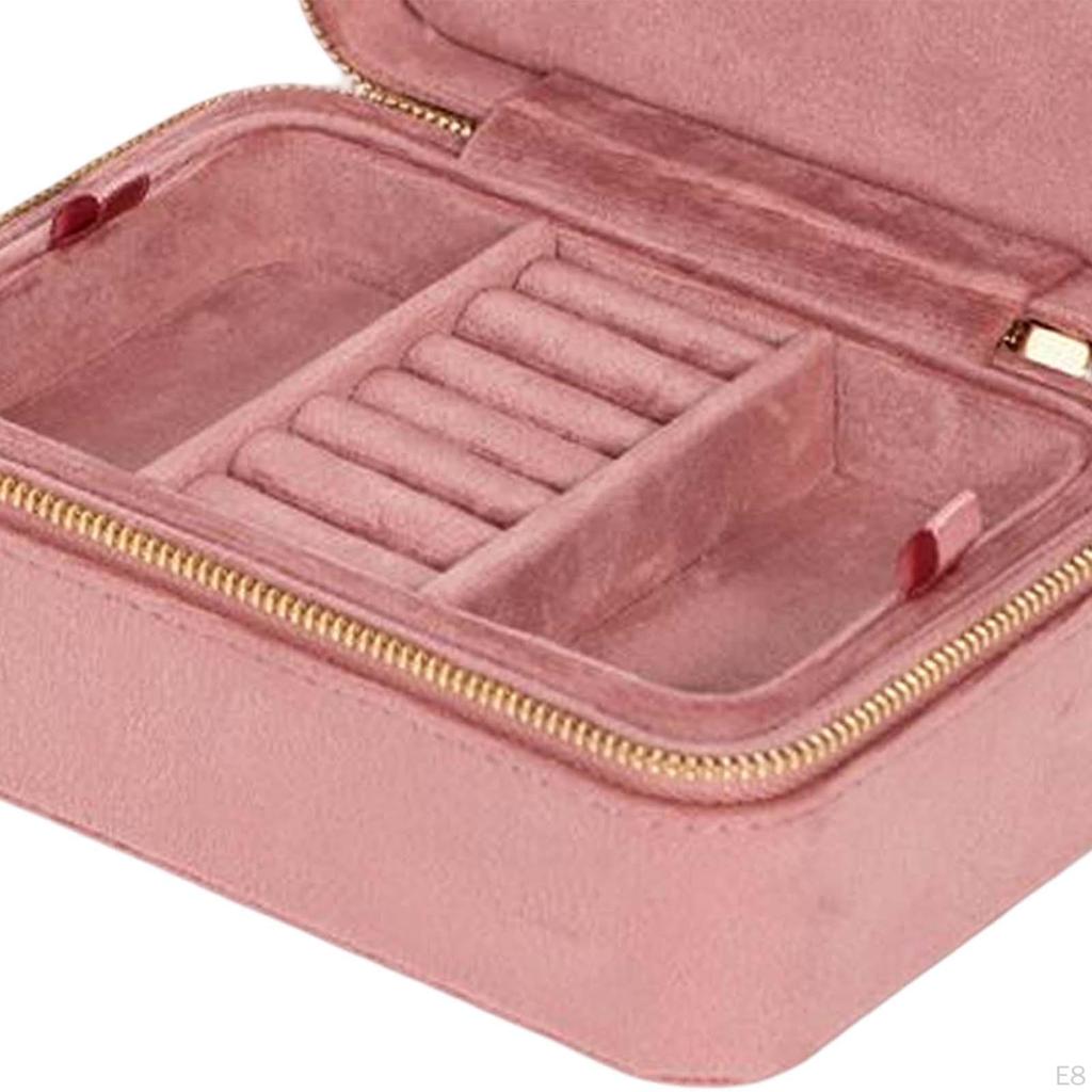 Organizer Box, Container Gift Portable Travel Case Display Er for Necklaces Earring Birthdays