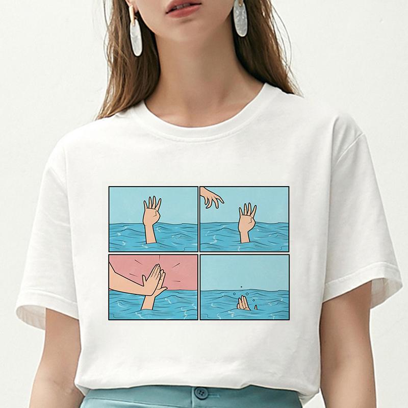 

Women T Shirt My Depression My Brain My Anxiety Letter Printed Tshirt New Harajuku Spoof Casual Loose Tee Shirt Femme Tops XXXL білий