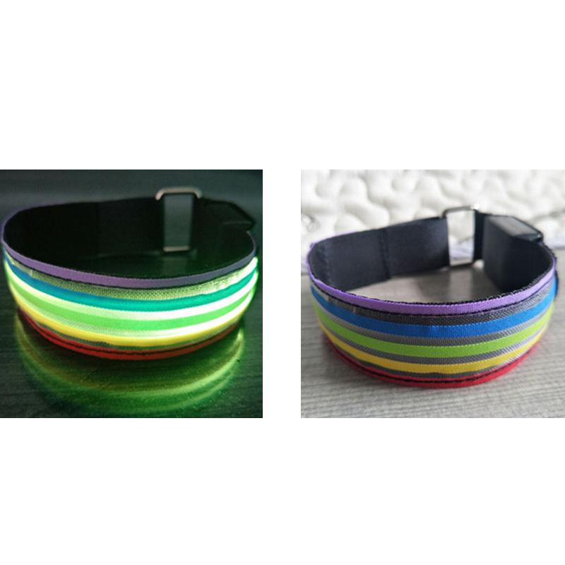 Night Running Armband LED Light Outdoor Sports USB Rechargeable Safety Belt Arm Leg Warning Wristband Cycling Bike Bicycle Light