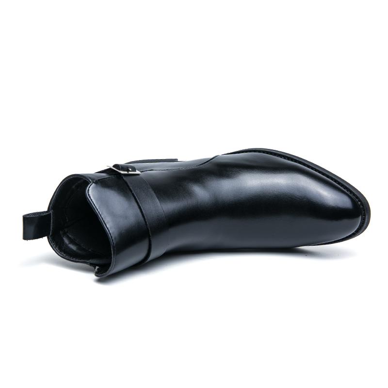 New waterproof British riding boots men's fashionable ankle boots casual and versatile high-top leather shoes men's trend