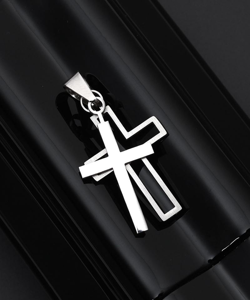Blancier Double Cross Bm251N1060 Men'S Necklace