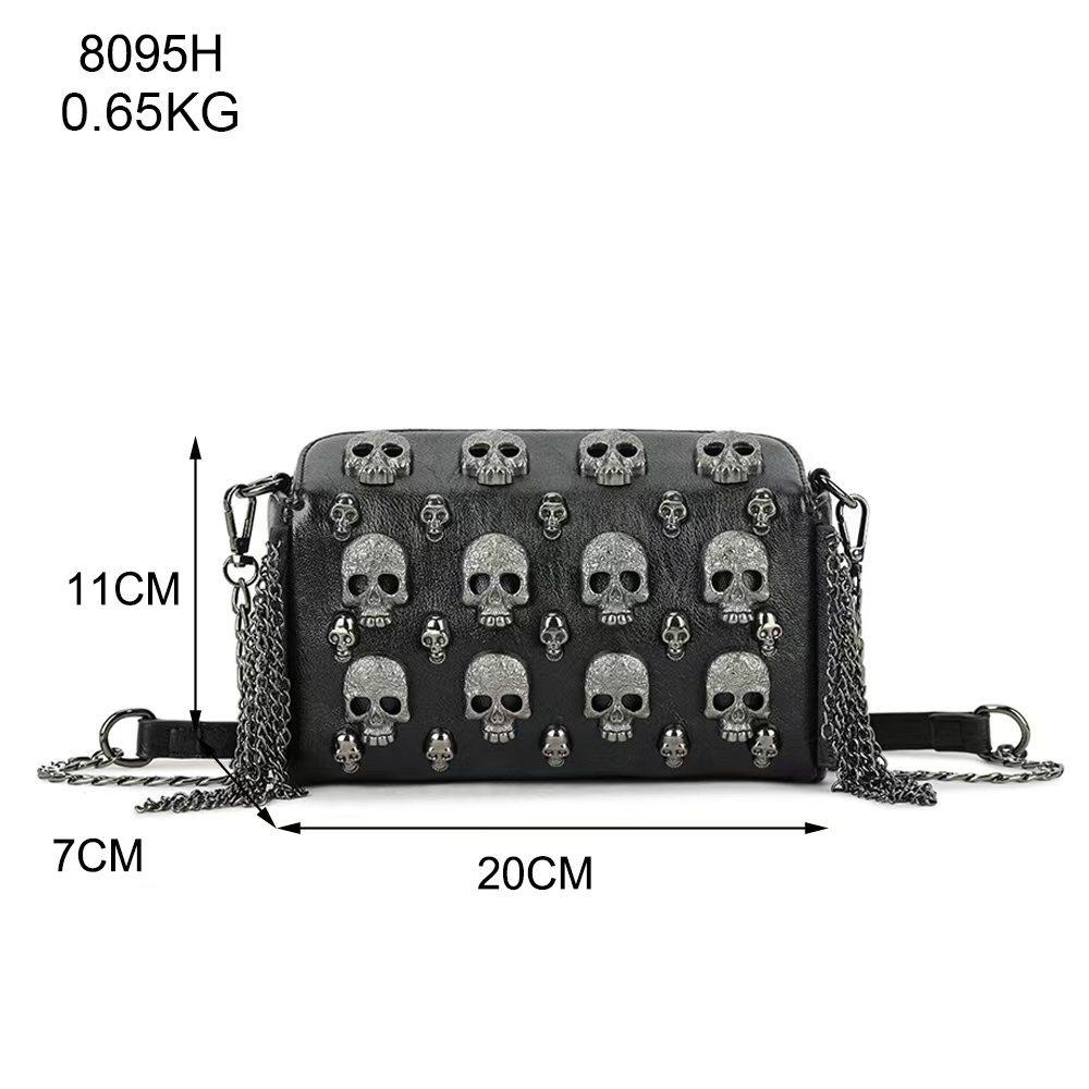 Cool Spice Girls Locomotive Bag Bag Bright Skin Tassel Shoulder Crossbody Bag Soft Leather Underarm Bag Female