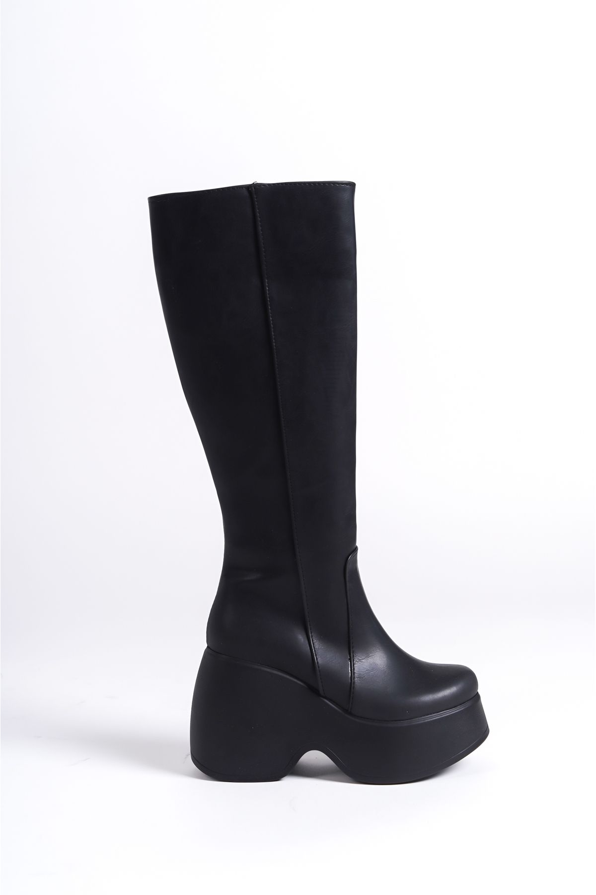 

Women Modern Stylish Fashion Boots Boots Faux Leather Wet Fabric Non-Slip Sole Black Knee High Boots 36