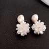 Women's Accessory Mongle Dangling Flower Earrings [Silver Needle]