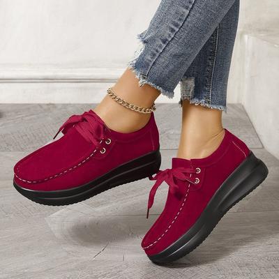 Fashion Women's Chunky Sole Casual High-Top Shoes Plus Size Comfortable Flat Lace-Up Anti-Slip Ankle Boots Ladies Sneakers 2025 New