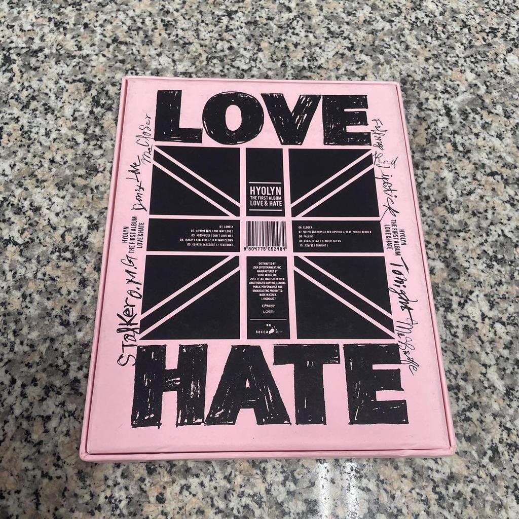 [USED] HYOLYN LOVE&HATE Hyolyn Korean CD Album Accessories Discount
