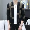 Herbst Neuer Herren Strickcardigan Lässiger Jugendpullover Herrenjacke Koreanische Jacke