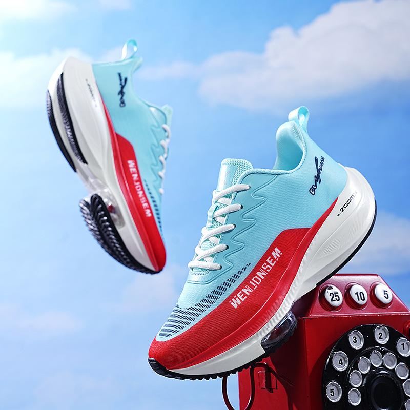 Men's shoes Four seasons breathable mesh double air cushion running shoes men, fashionable large size men