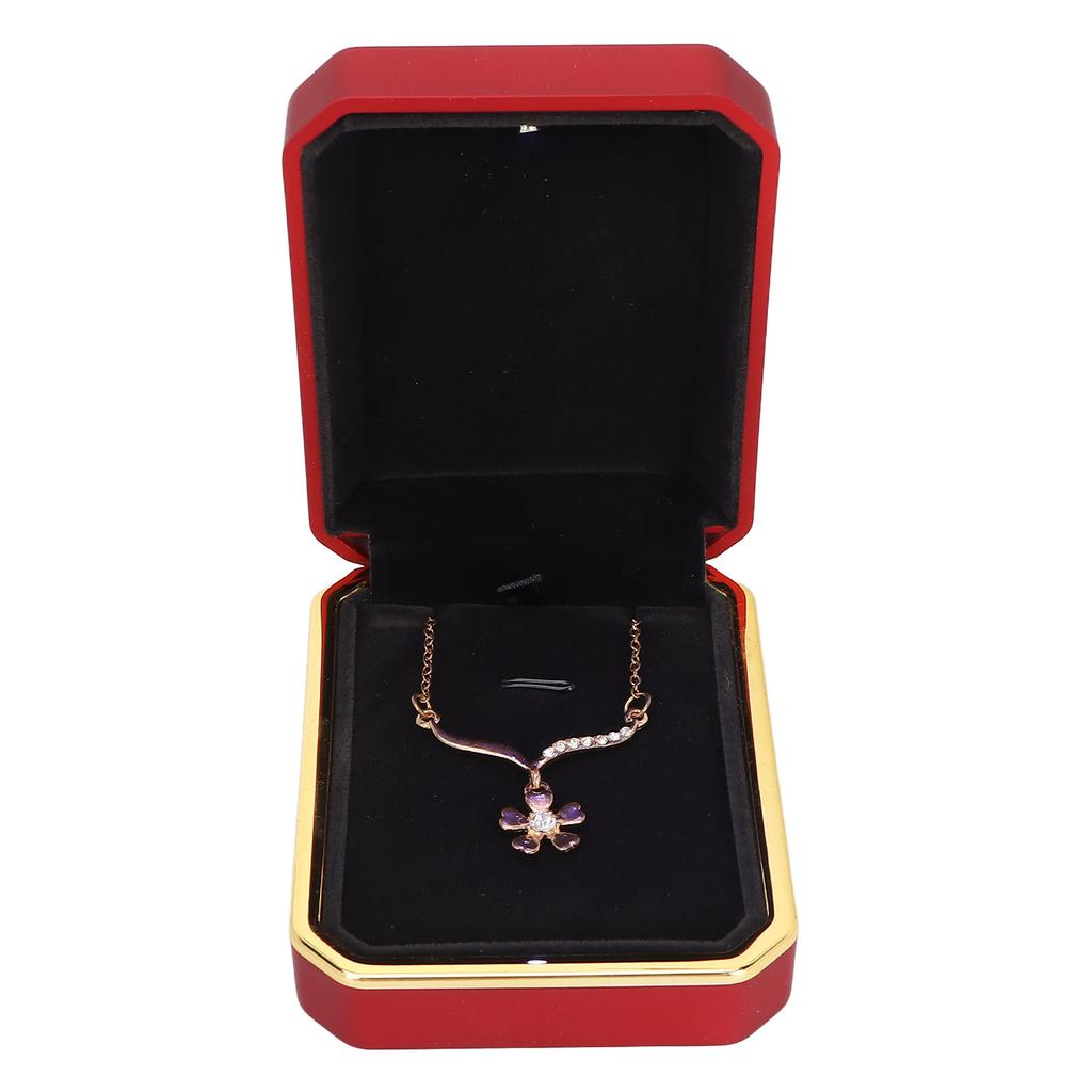 Jewelry Display Box Light Flocking Inside Rings Pendant Storage Gift Box for Engagement Wedding