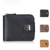 Portable PU Leather Men's Wallet Multi Card Slots Large Capacity Zipper Wallet Card Holder Waterproof Short Wallet Daily Use