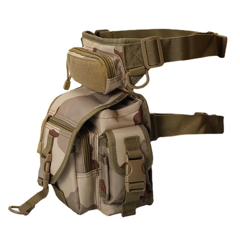Tactical Waterproof Camouflage Leg and Waist Bag, Multifunctional Outdoor Sports Pouch for Mobile Phone and Gear.