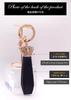 [POP.HEART] Crown Keychain, Tiara, Strap, White Leather, Luxury Key Ring, Sparkling, Stylish, Cute, Leather Bag Charm for Men and Women [Used]