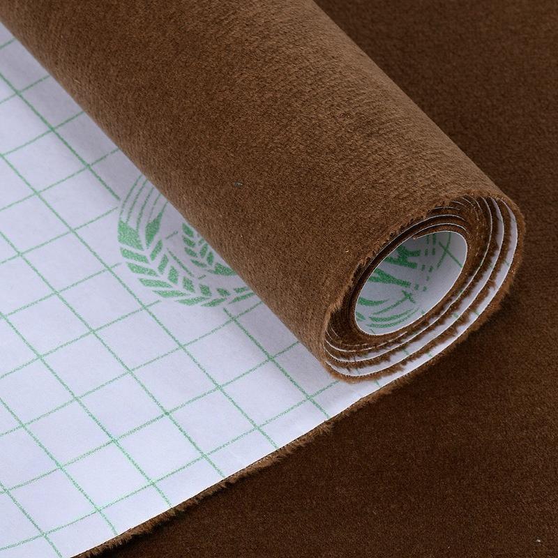 50cm*138cm Multi Colors Elasticity Self-adhesive Velvet Fabric Sticky Velvet Wall Fabric for DIY Home Decoration
