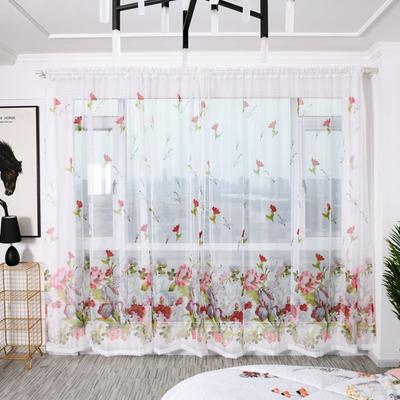 Perdea Florală Bujor Tulle Transparent Drapaje Fereastră Perdele Transparente Pentru Casă Living Dormitor Tratarea Ferestrelor Perdele 100x200cm
