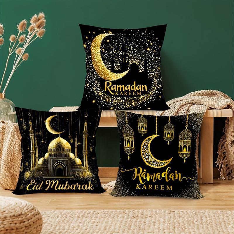 Eid Mubarak Cushion Cover Pillow Case Ramadan Kareem Decoration For Home Muslim Islam Party Decor Eid Al Adha Supplies