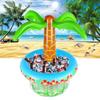 Tropical Inflatable Coconut Tree Cooler Poolside Drink Holder & Ice Bucket Combo Portable Beverage Station for Beach Pool Party