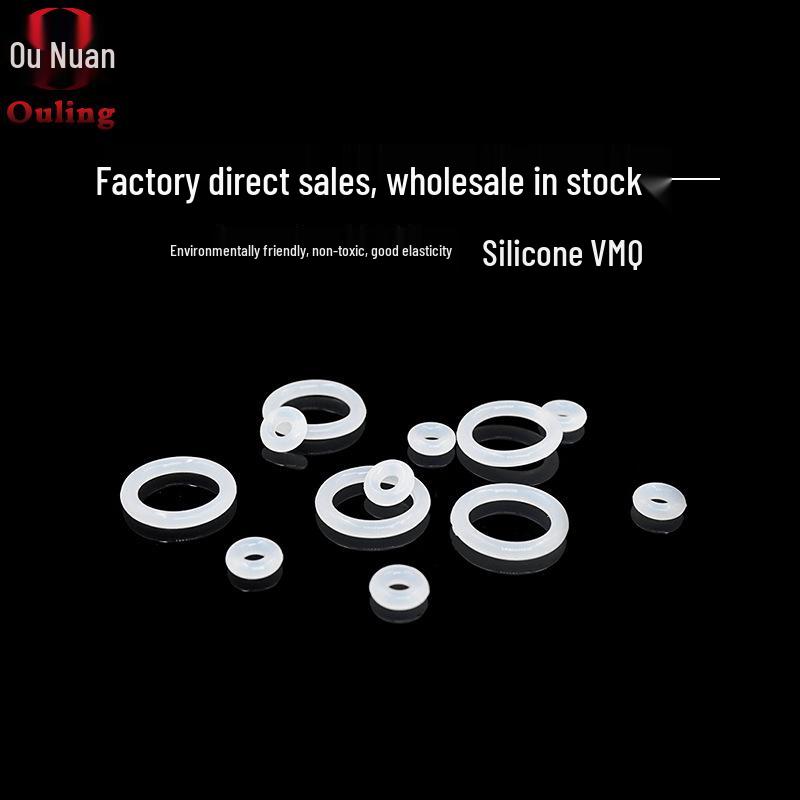 Temperature Resistant White Silicone O-ring, OD 21-30mm, Thickness 2.4mm