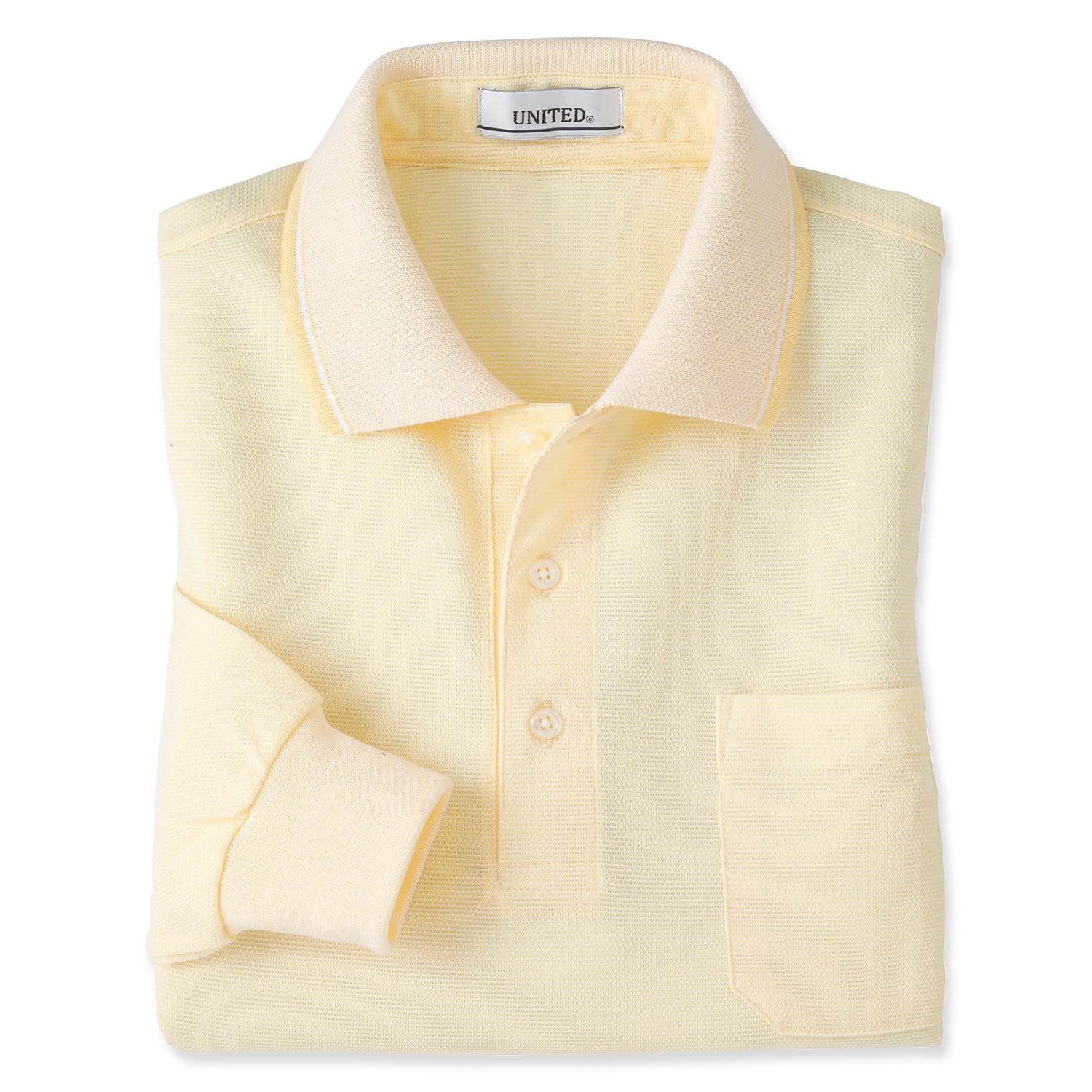 

Поло с длинным рукавом Сделано в Pyramid Walking [UNITED] Мужская рубашка, Япония, Пике, Стираемая, Весна/Лето, (LL, Желтый)