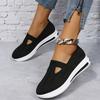Damen Freizeitschuhe Dicke Sohle Low Top Übergröße Slipper Neue Flyknit Mesh Atmungsaktive Sneaker Tenis Feminino