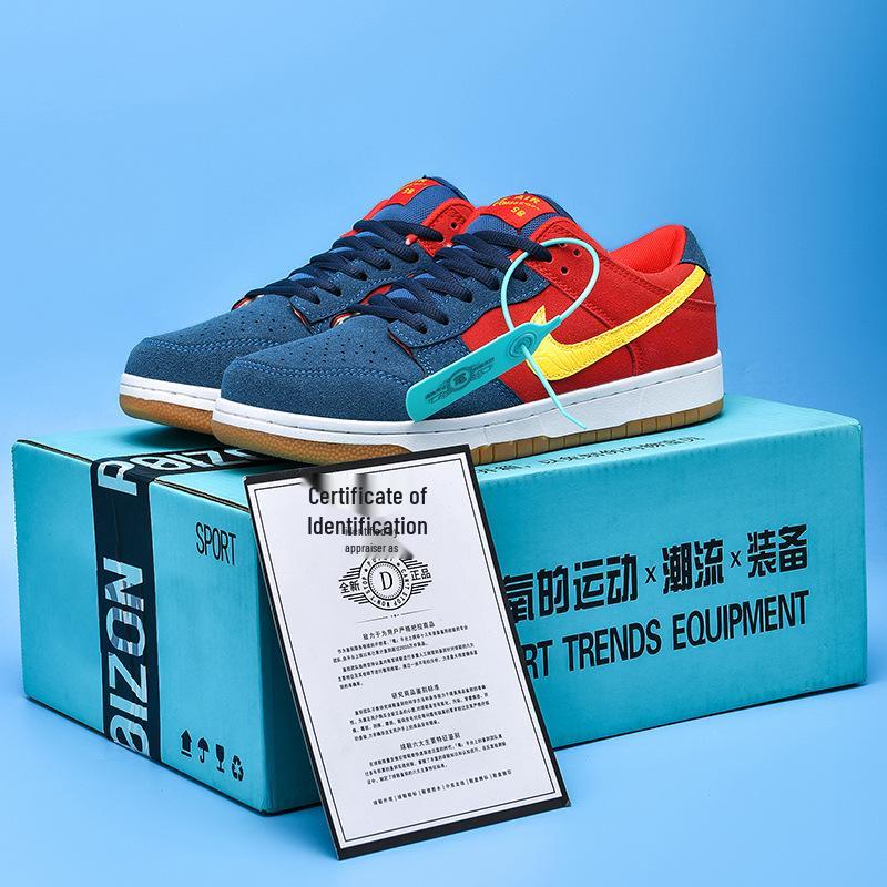 AJ Pánské/Dámské Červeno-Modré Nesourodé SB Nízké Skate & Běžecké Boty