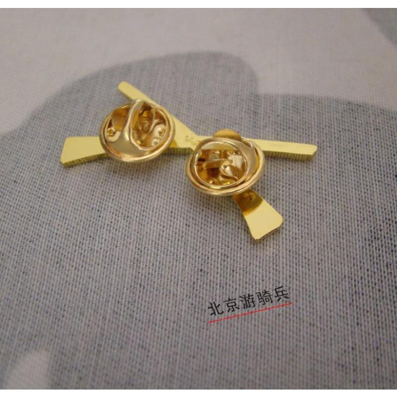 US Badge, Metal Badge, US Collar, Leader, Pair of US Badges, Gold
