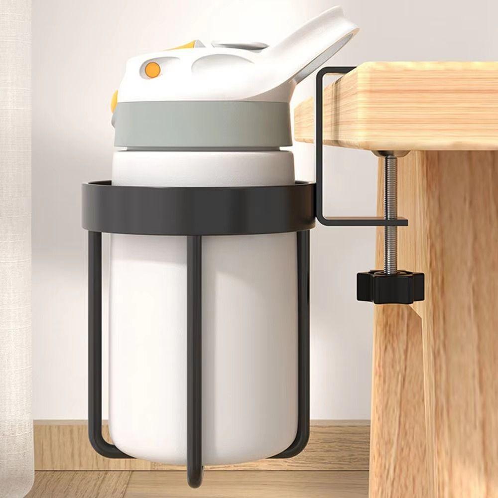 2 In 1 Clip-on Cup Holder Waterproof Cup Hanging Storage Holder Desktop Mug Rack  Desk