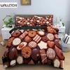 Delicious Chocolate Dessert Duvet Cover Set for Kids Girls Soft Polyester Bedding Double Queen King Size