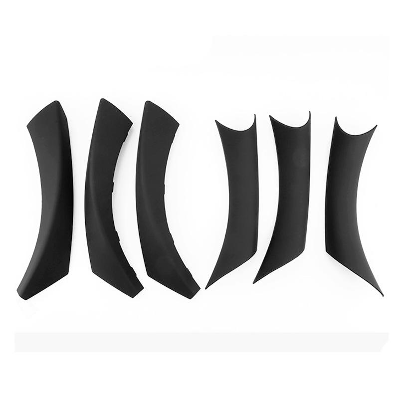 6Pcs Matte Black Car Interior Door Handle Pull Trim Covers for BMW E90 E91 3-Series Sedan, Wagon 2005-2012