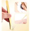 Professional Stainless Steel Lash Extension Tweezers Anti-Slip Gold Curved Tip Tweezers Straight Tweezers Beauty Tools