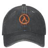 Orange Halfed Fun Life Baseball Cap Cool Street Style Unisex Adult Washed Trucker Hat SunProof Print Outdoor Gym Baseball Caps