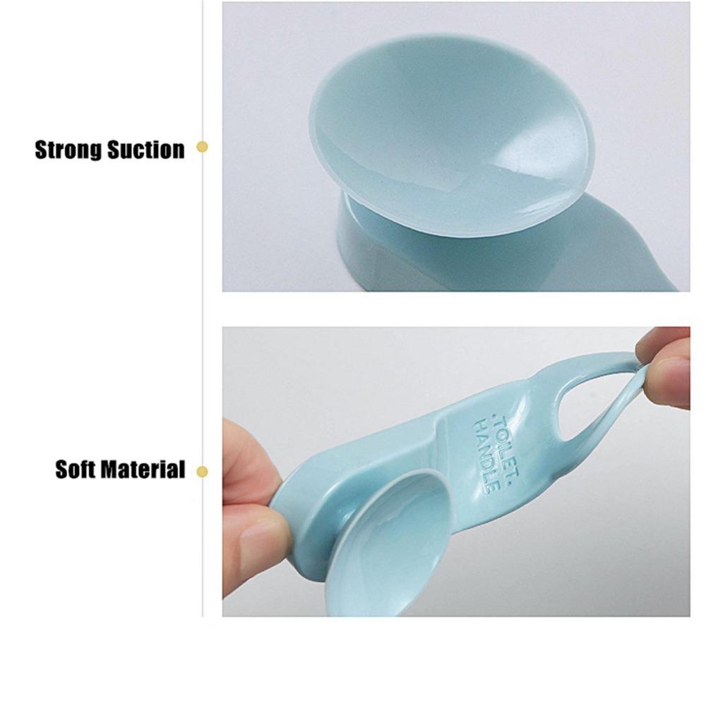 2PCS Toilet Seat Cover Lifter Lid Bowl Seat Lift Handle Bathroom Soft Toilet Holder