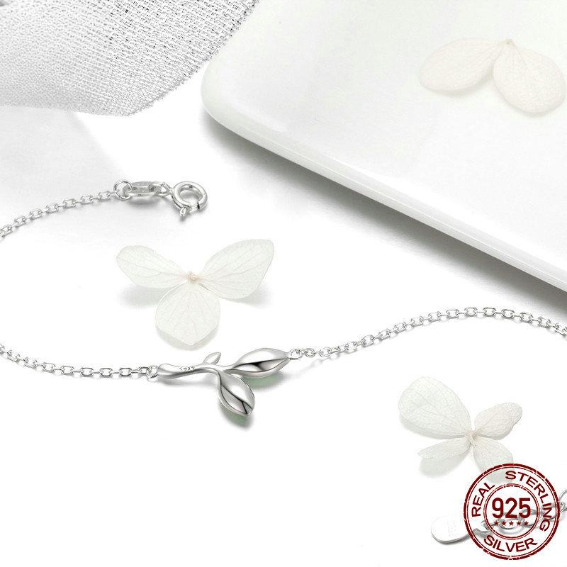 New European and American Fashion New Bracelet for Women Hope Leaves S925 Sterling Silver Bracelet