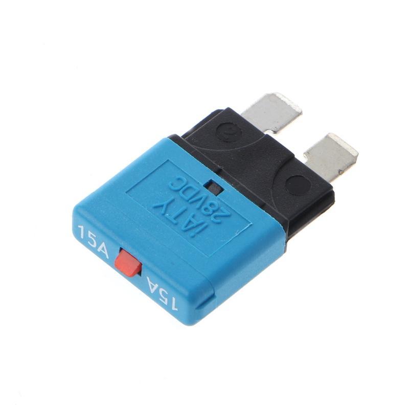 28V DC 5A-30A Manual Reset Circuit Breaker Blade Fuse Car Truck Motorcycle Vehicle Electronic Equipment Circuit Parts