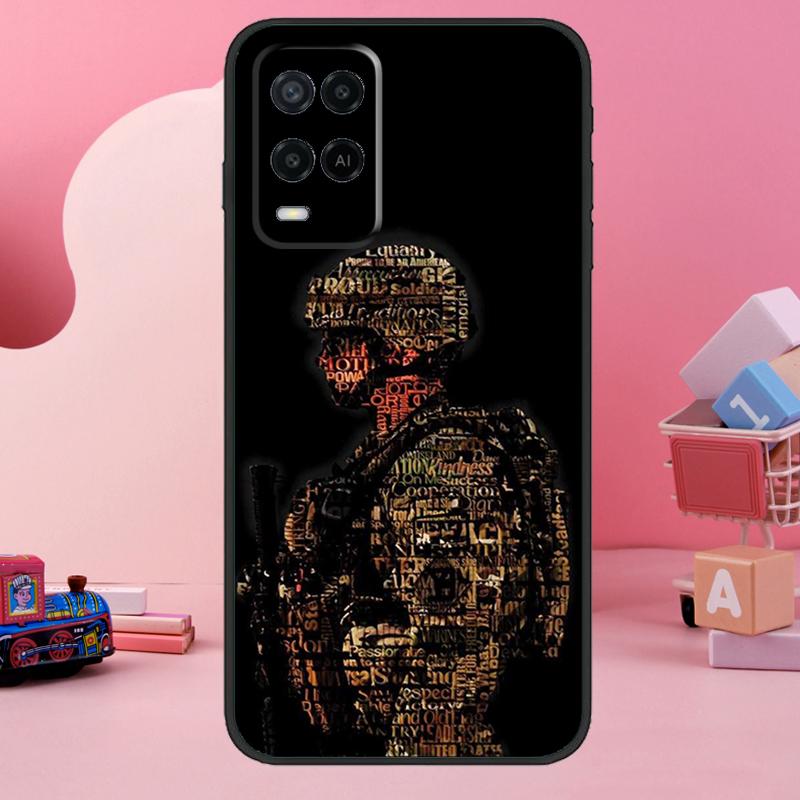Camo military Army Case For Oppo A5 Pro A15 A17 A57 A77 A18 A38 A58 A78 A98 A94 A74 A54 A16 A76 A96 A40 A60 A80