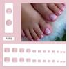 Chic French Diamond Flash Toenail Art: Sweet & Cool Fake Nails for Feet