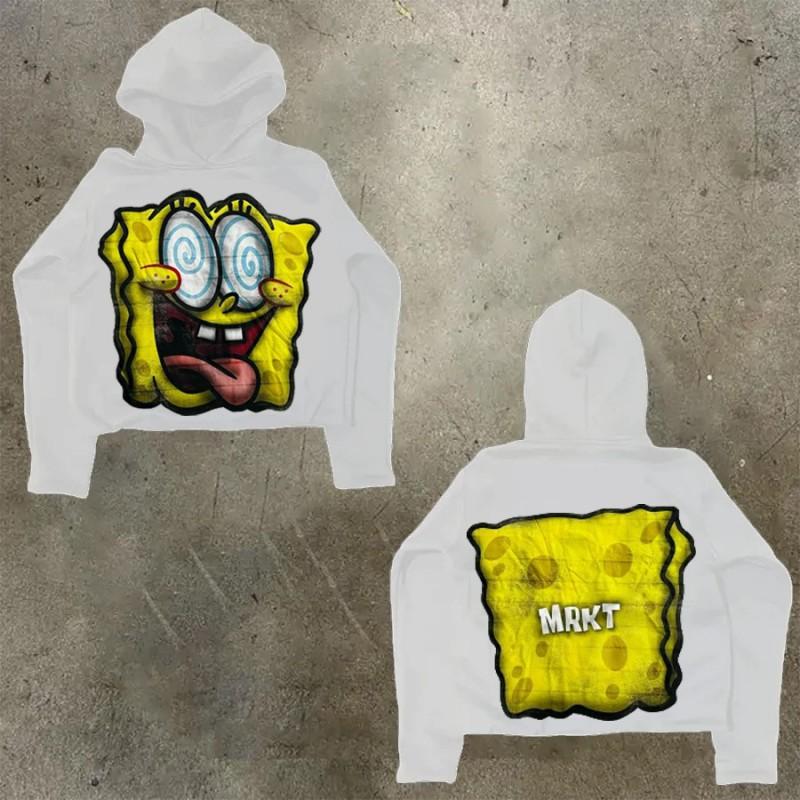 Womens Y2K Oversized Hoodie Cartoon Graphic Print Streetwear Casual Sweatshirt