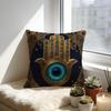 Hamsa Cushion Cover Cozy Velvet Throw PillowSoft Warm Cushion For Sofa  Bed