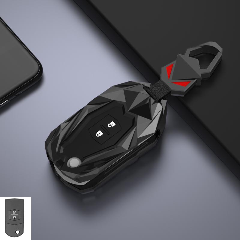

Zinc Alloy Car Key Case Cover Shell For Mazda 3 5 6 Series M6 RX8 MX5 2 3 Buttons Flip Key Protector Fob Bag Accessories