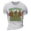 Herren Grafik-T-Shirt Bigfoot Unbesiegt Verstecken-Meister Lustig Kurzarm