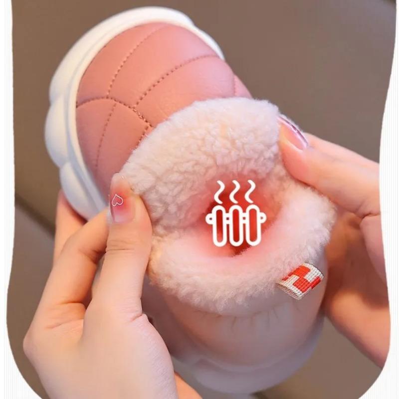 Zimní dětské bavlněné boty Teplý fleece Vodotěsné dětské boty