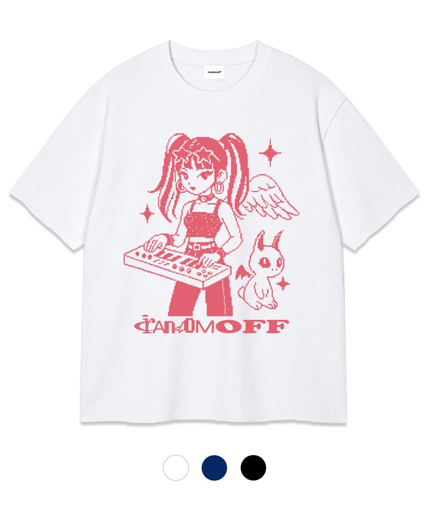 RANDOMOFF Pixel Synth Kid Over Fit T-Shirt (3Color)